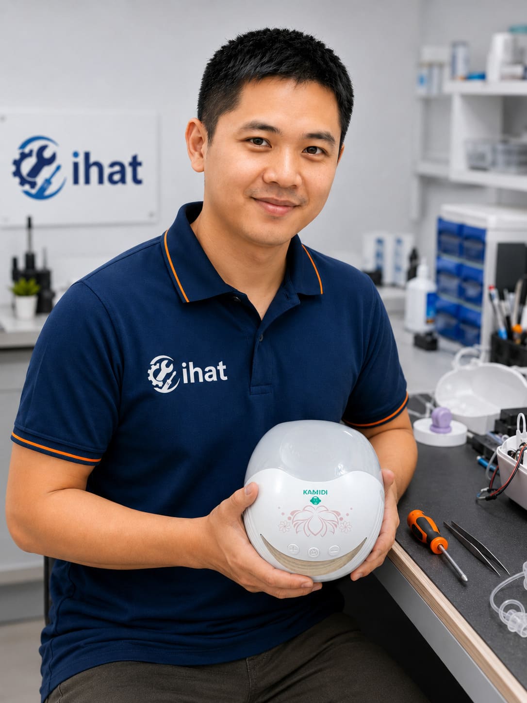 Kỹ thuật viên iHat tư vấn sửa máy